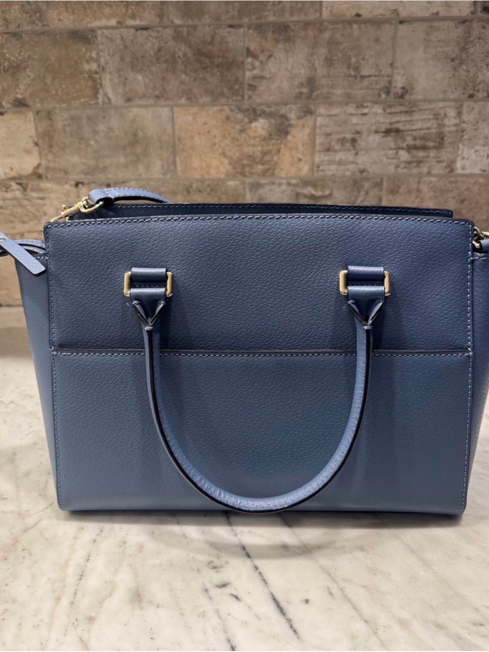 kate spade Periwinkle Leather Satchel with Gold Hardware - Picture 2 of 3